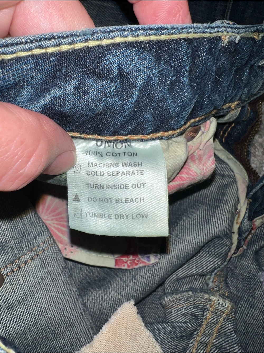 Union Goddess Dark Blue Flare Jeans with Subtle Distress - Picture 9 of 10